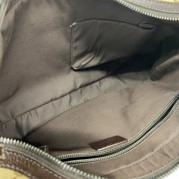 GUCCI Authentic Brown Canvas Shoulder Bag - Picture 4 of 13